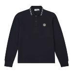 STONE ISLAND JUNIOR - Polo manches longues noir