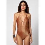 BELIZA - Maillot une pièce Giana lurex sienna