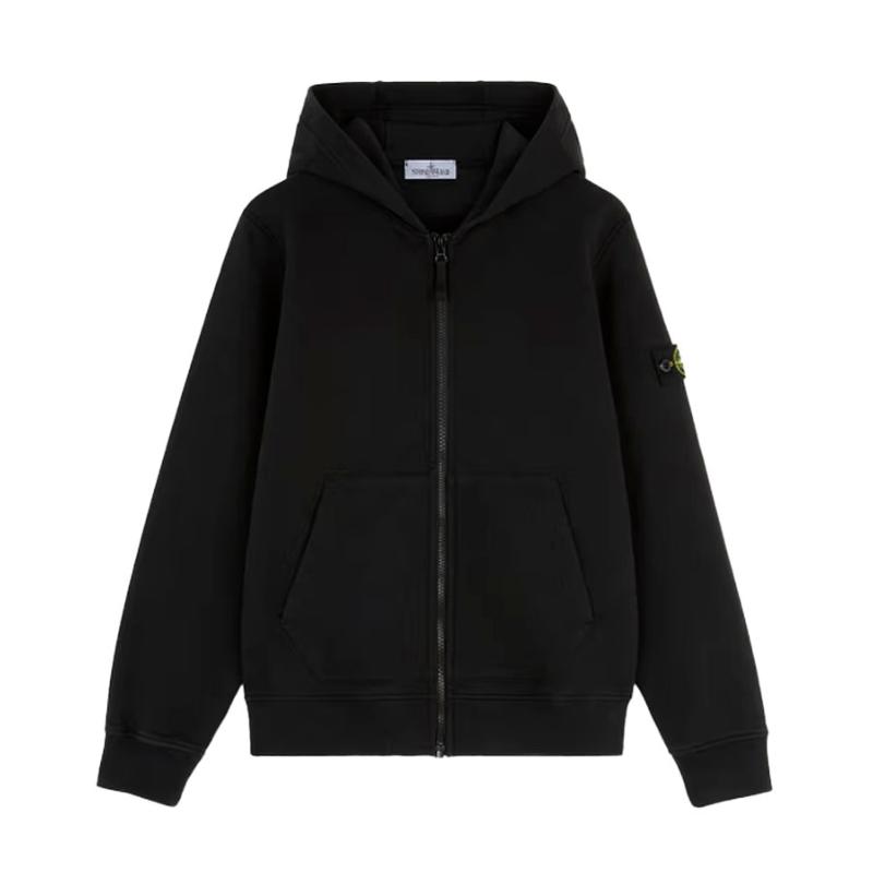 STONE ISLAND JUNIOR - Cardigan zippé noir 