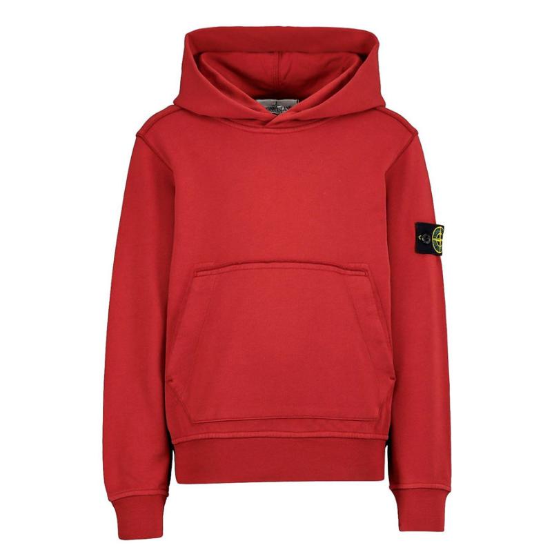 STONE ISLAND - Hoodie rouge 