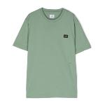 CP COMPANY UNDERSIXTEEN - Tee shirt logo patch amande