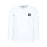 stone island junior - Tshirt manches longues blanc