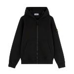 STONE ISLAND JUNIOR - Cardigan zippé noir 